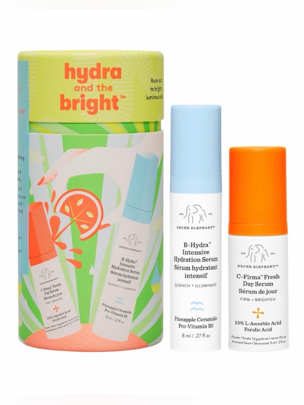 $29 Retail NIB Drunk Elephant Hydra and the Bright Kit